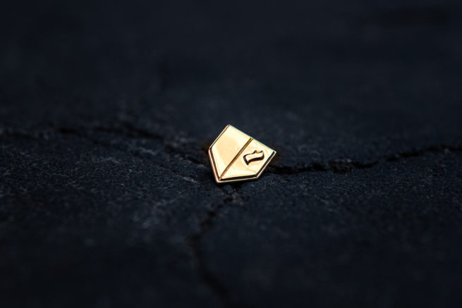 Gold pin